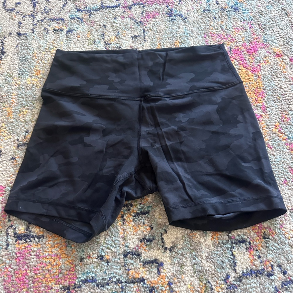 lululemon athletica Black Camo Athletic Shorts